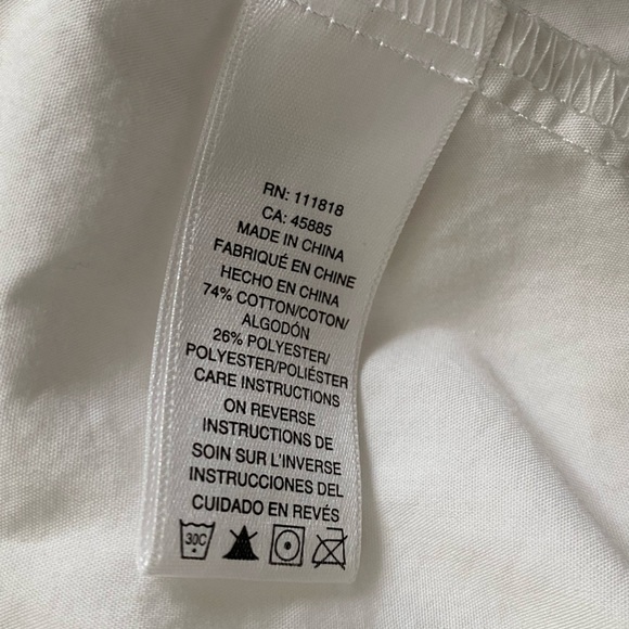 Michael Kors White Cropped Summer Blouse Size M - Picture 4 of 6